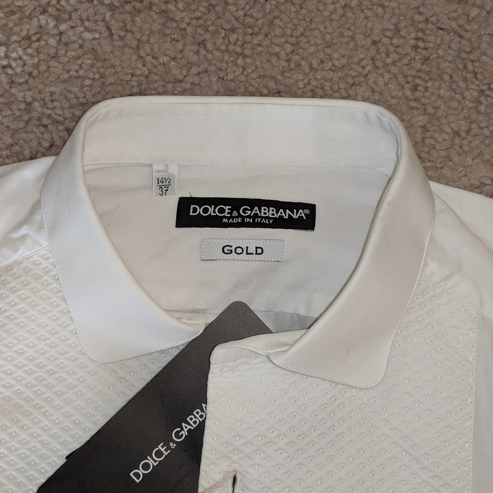 DOLCE AND GABBANA white dress top